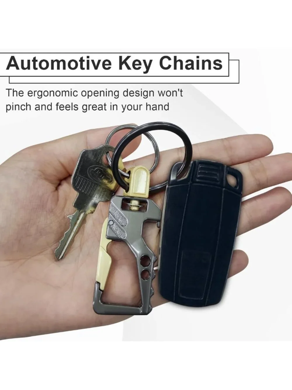 2 PCS Carabiner Key Chains - Durable Clip Key Holders for Easy Access